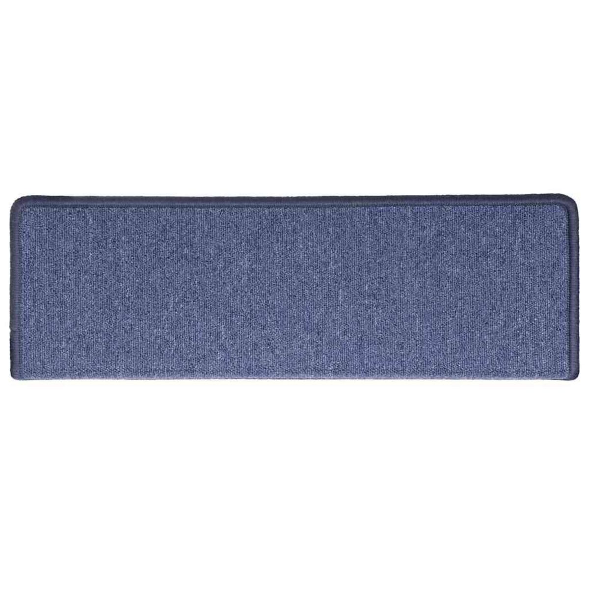 VIDAXL Tapis d'escalier 30 pcs 65x25 cm Bleu