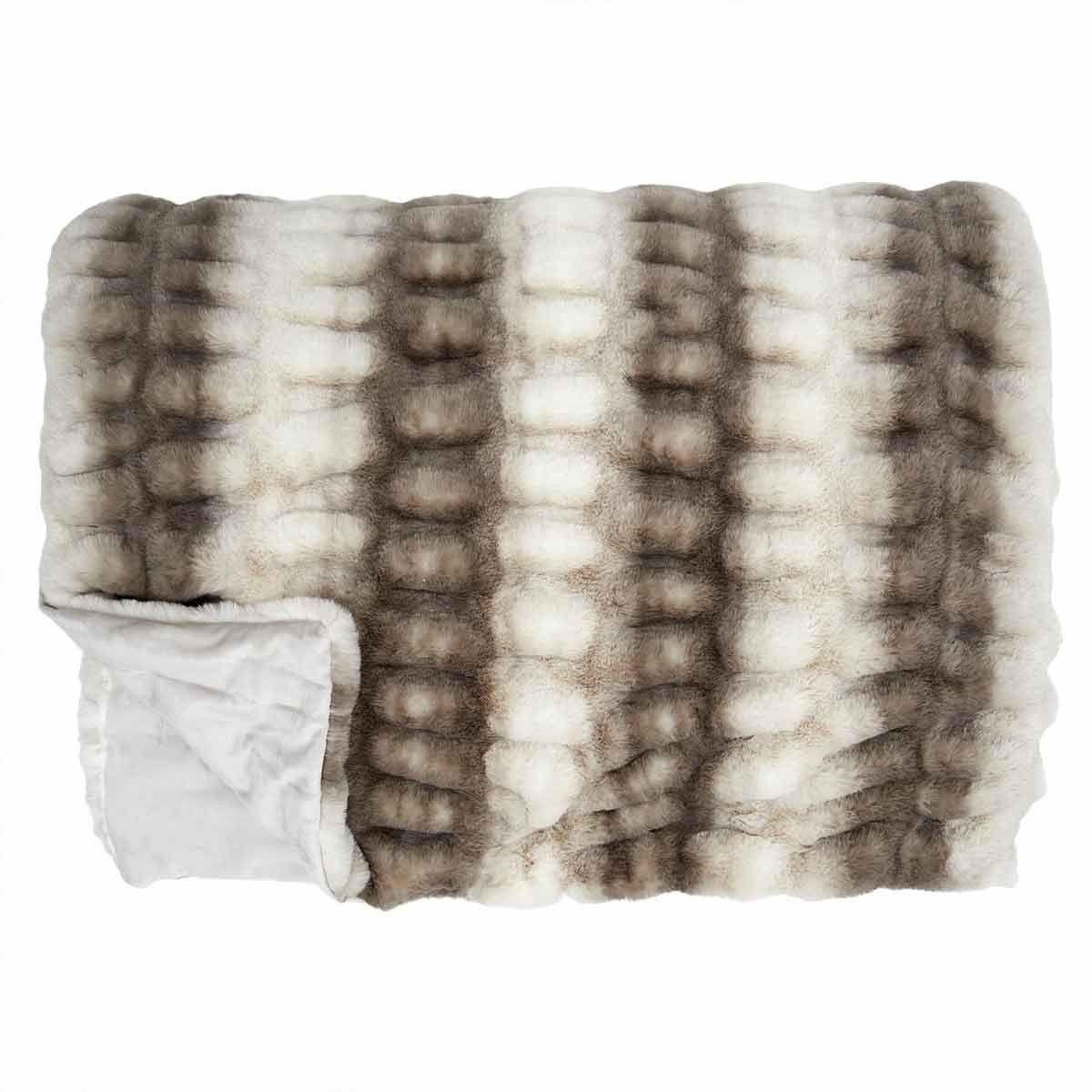 Voir la diapositive 2 : The Home Deco Factory Plaid imitation fourrure  luxury  140x200cm naturel