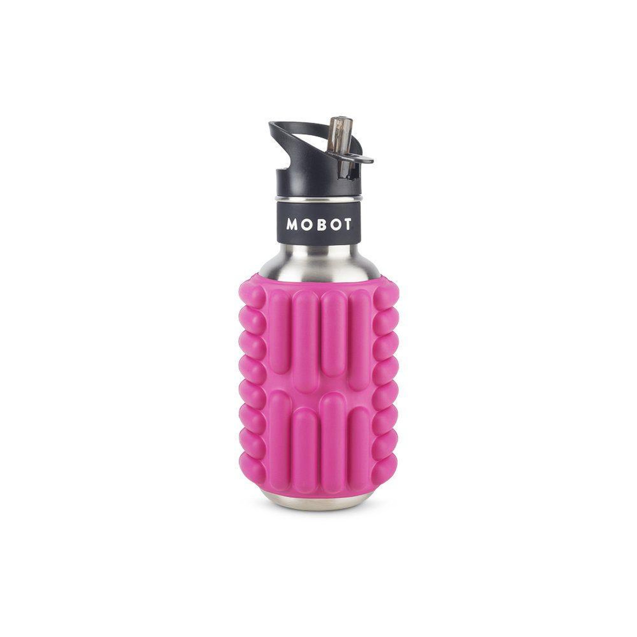 MOBOT Bouteille de sport - mobot - fonction 2 en 1 rouleau de massage - rose