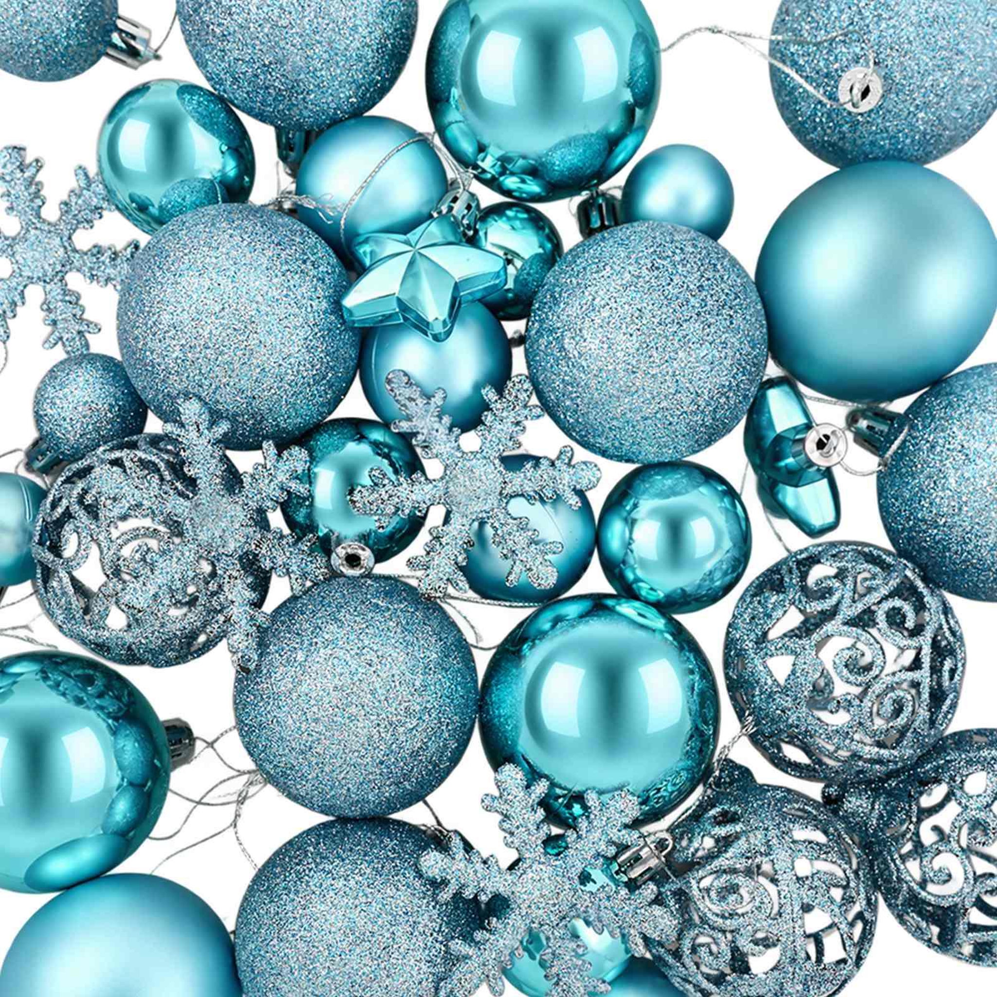 Voir la diapositive 6 : VIDAXL Ensemble de boules de Noël 111 pc Turquoise Diam. 6 cm