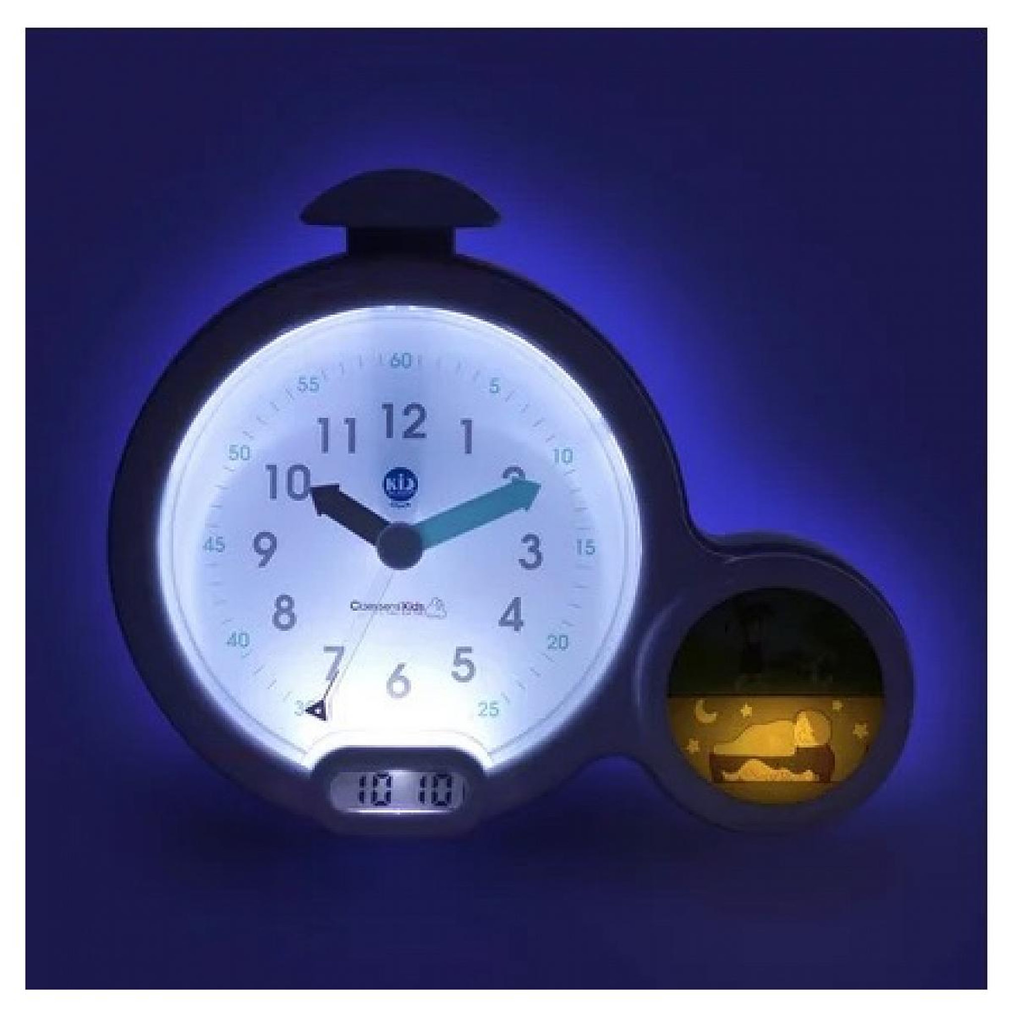 Voir la diapositive 2 : Claessens Kids Reveil Kid Sleep Clock Blue
