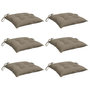 Voir la diapositive 3 : VIDAXL Coussins de chaise lot de 6 taupe 40x40x7 cm tissu oxford