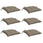 Voir la diapositive 3 : VIDAXL Coussins de chaise lot de 6 taupe 40x40x7 cm tissu oxford