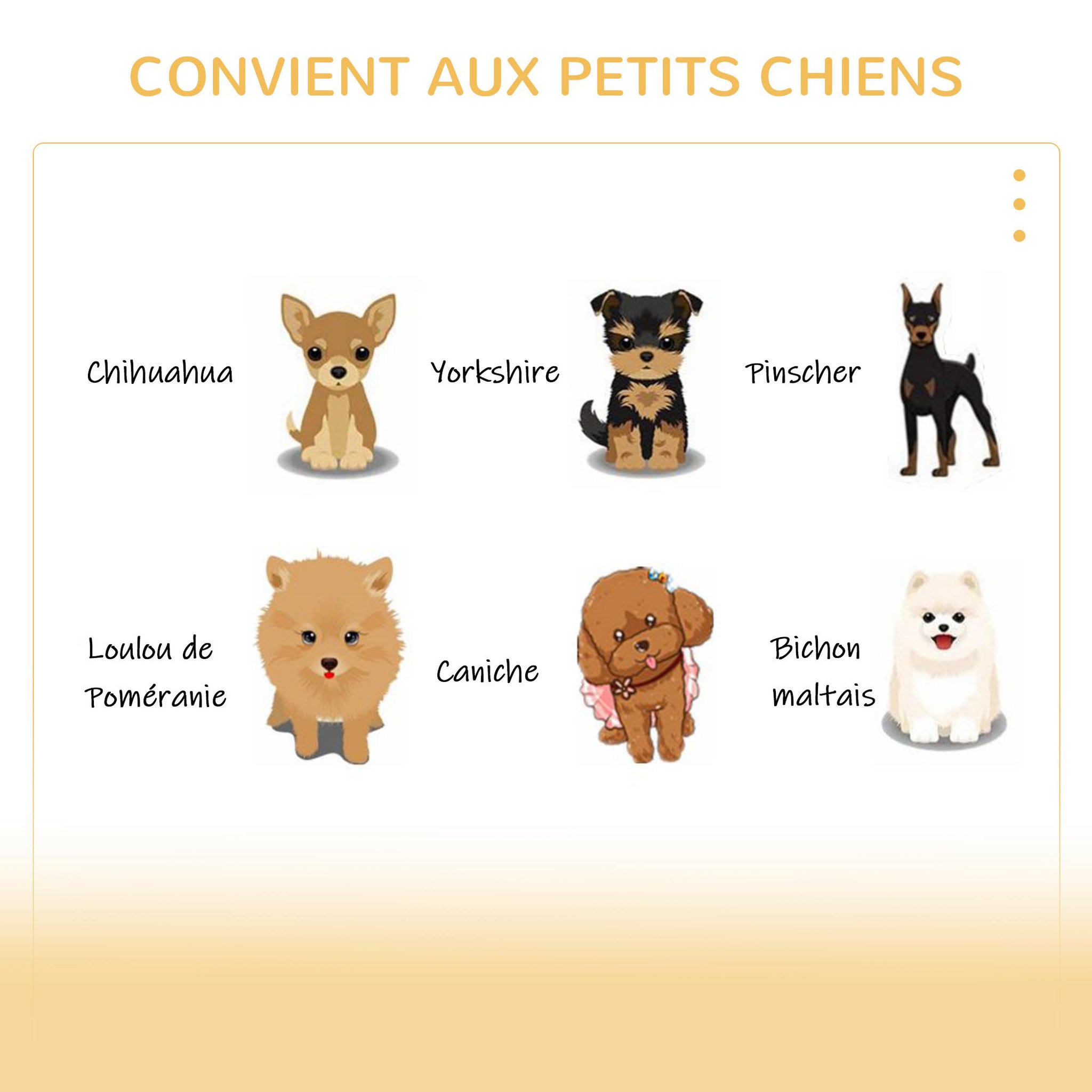 Voir la diapositive 6 : PAWHUT Niche d'intérieur pour chien et chat design avec 2 gamelles et coussin amovible MDF aspect bois clair tissu brun clair