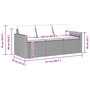 Voir la diapositive 6 : VIDAXL Canape de jardin avec coussins 3 places noir resine tressee
