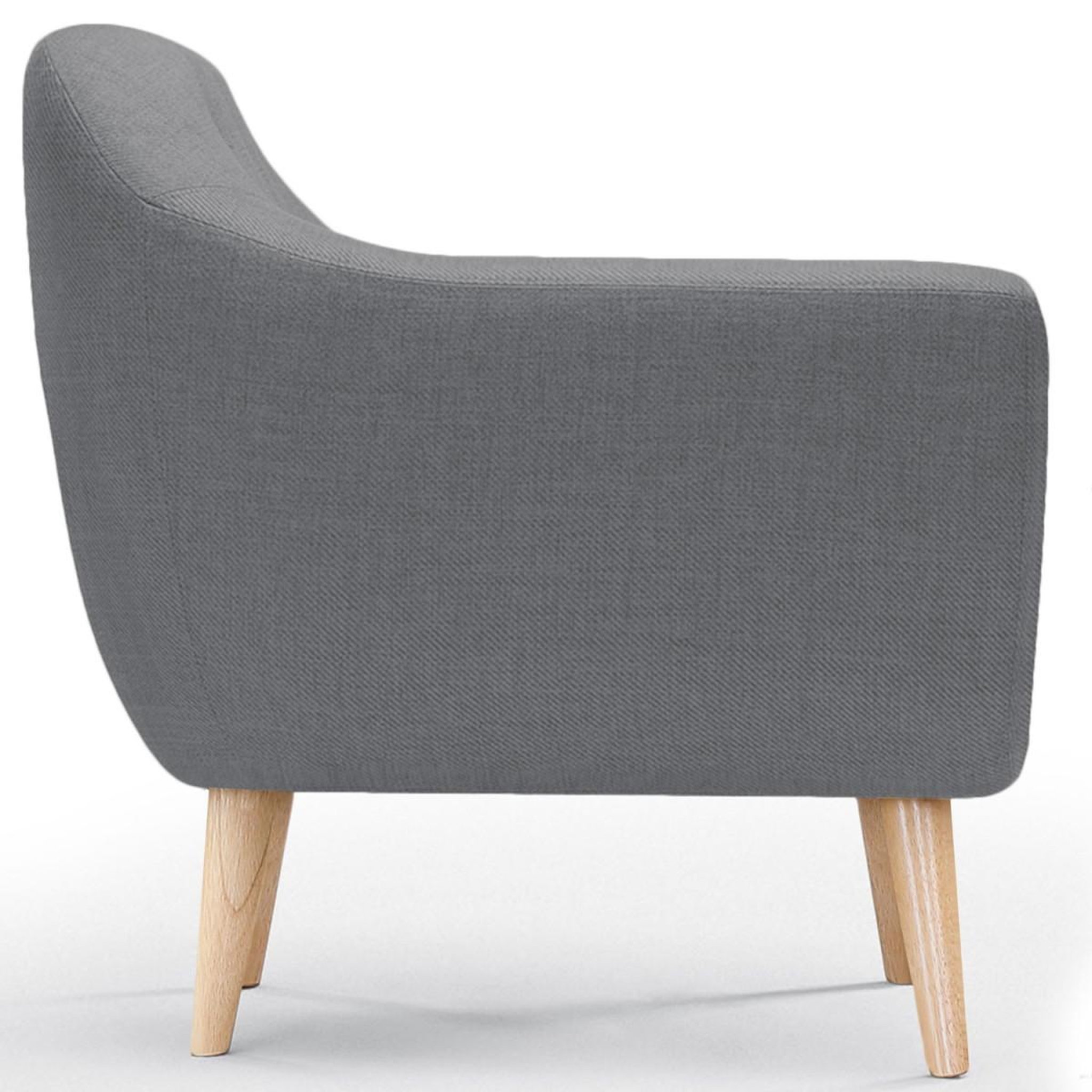 Voir la diapositive 4 : Paris Prix Fauteuil scandinave tissu  lopy  78cm gris