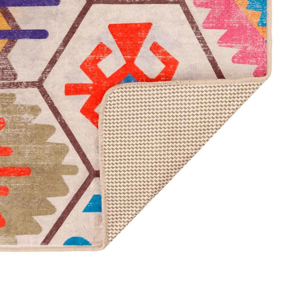 VIDAXL Tapis lavable multicolore 120x180 cm antiderapant