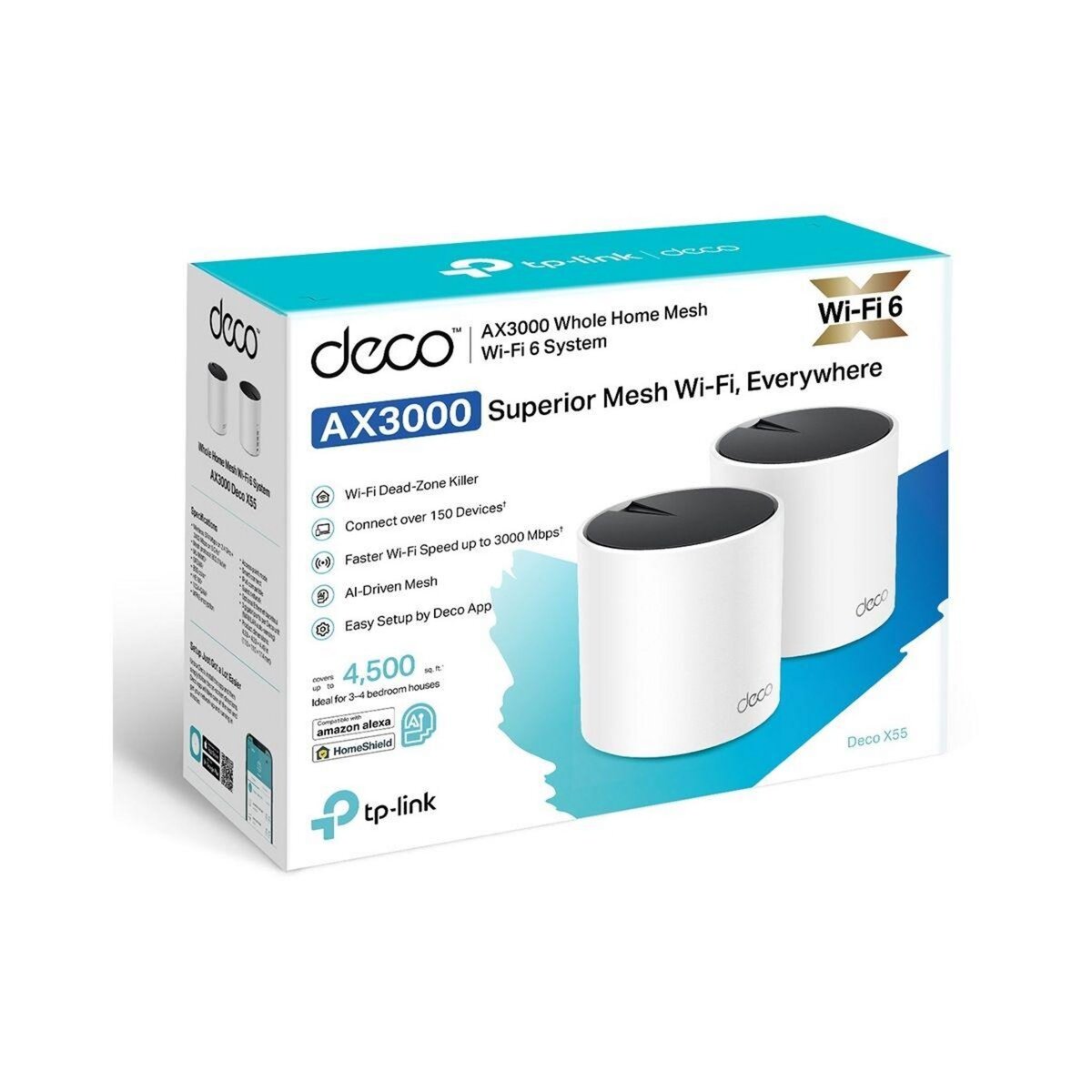 TP-LINK Système Wifi Mesh Deco X55(2-pack) mesh Wifi 6