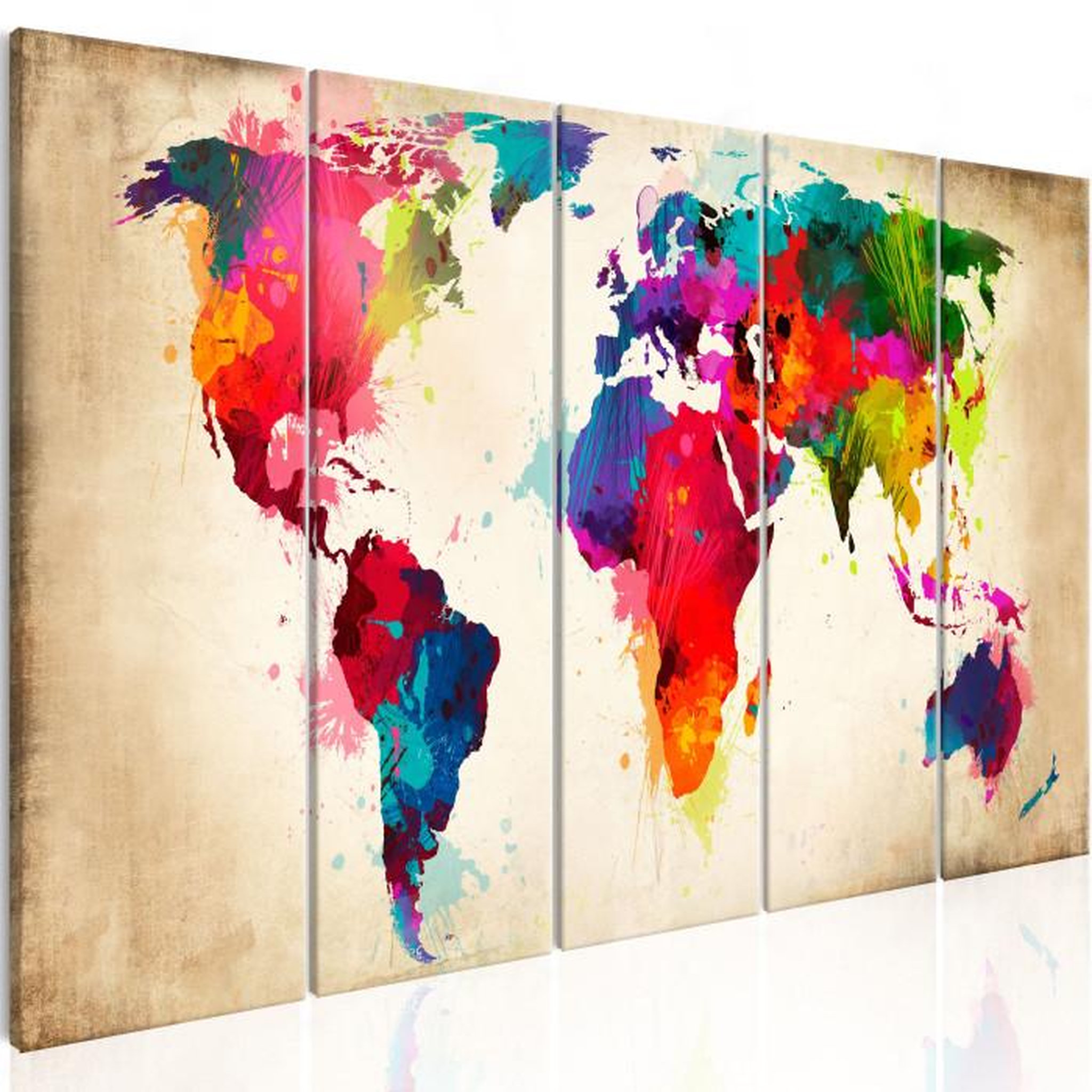 Paris Prix Tableau Imprimé  Bright Continents. Coloris disponibles : Multicolore