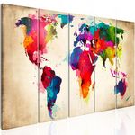 Paris Prix Tableau Imprimé  Bright Continents. Coloris disponibles : Multicolore