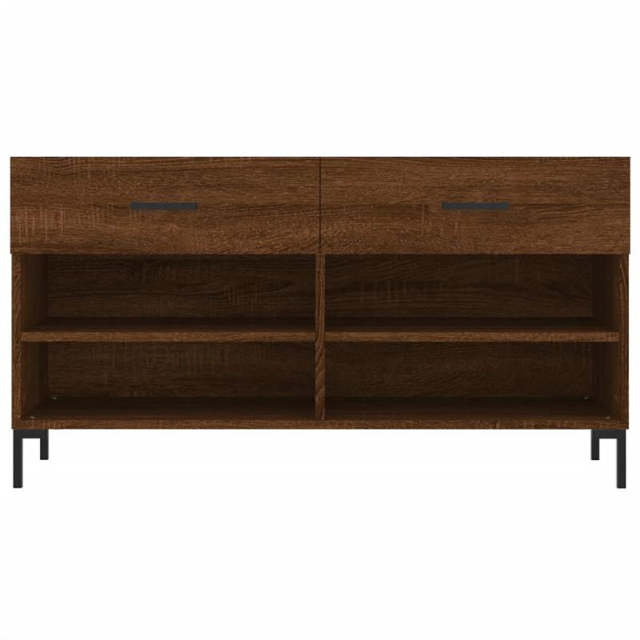 Voir la diapositive 6 : VIDAXL Banc à chaussures chêne marron 102x35x55 cm bois d ingénierie