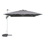 HESPERIDE Parasol déporté droit carré Equador Ardoise avec LED 3 x 3 m - Hespéride