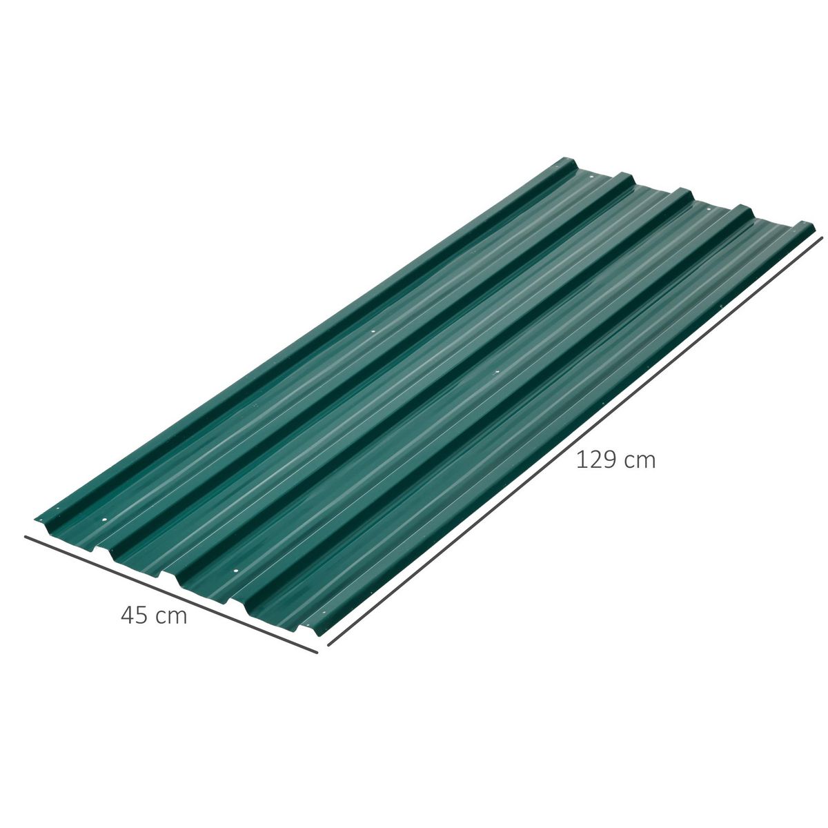 OUTSUNNY Lot de 12 panneaux - dim. 129L x 45l cm - tôle acier ondulé vert