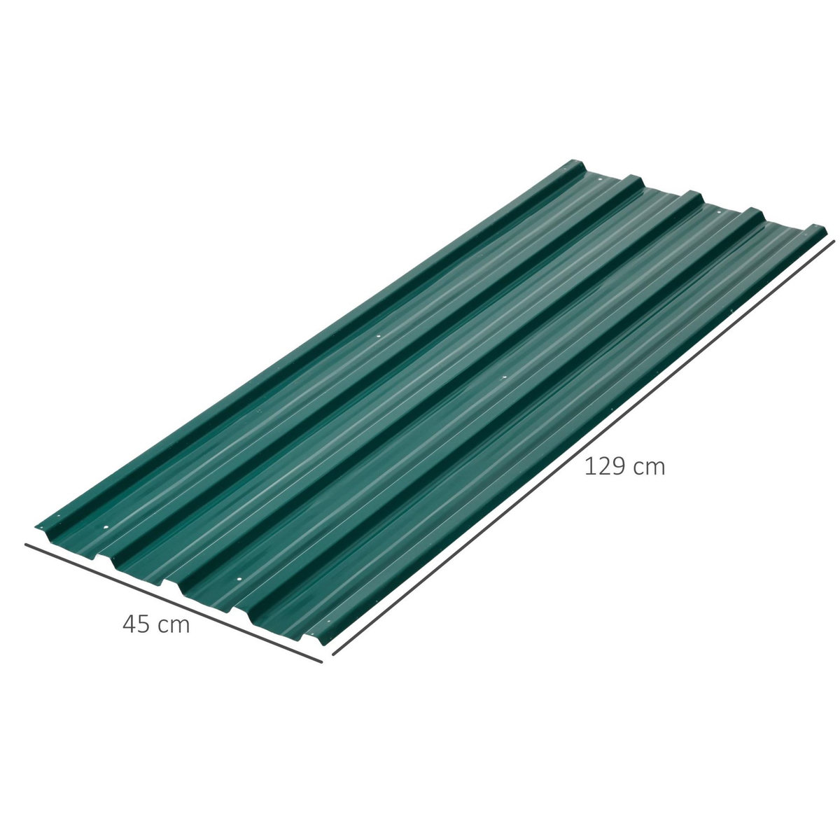 OUTSUNNY Lot de 12 panneaux - dim. 129L x 45l cm - tôle acier ondulé vert