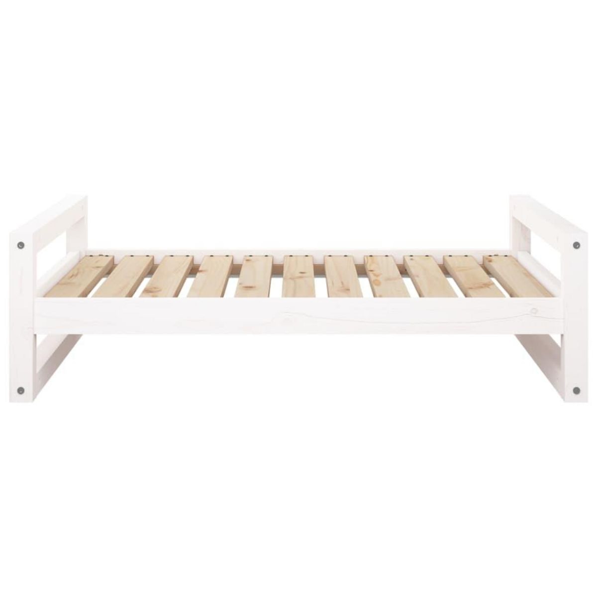 VIDAXL Lit pour chien Blanc 95,5x65,5x28 cm Bois de pin solide