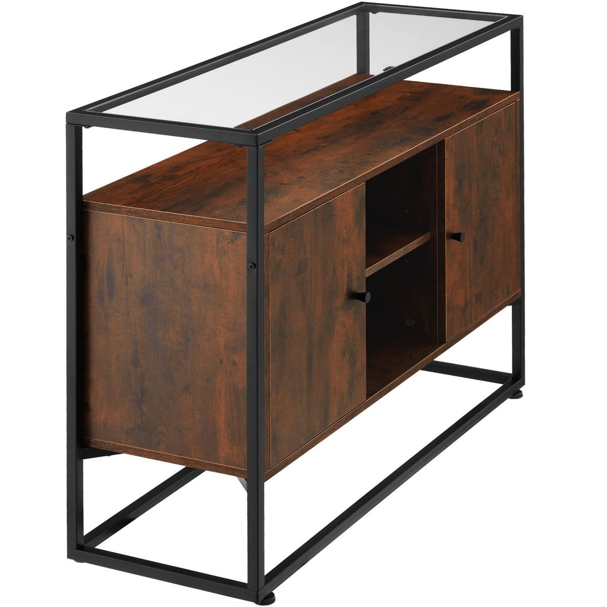 tectake Buffet style industriel Bois foncé industriel, rustique