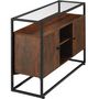 Voir la diapositive 3 : tectake Buffet style industriel Bois foncé industriel, rustique
