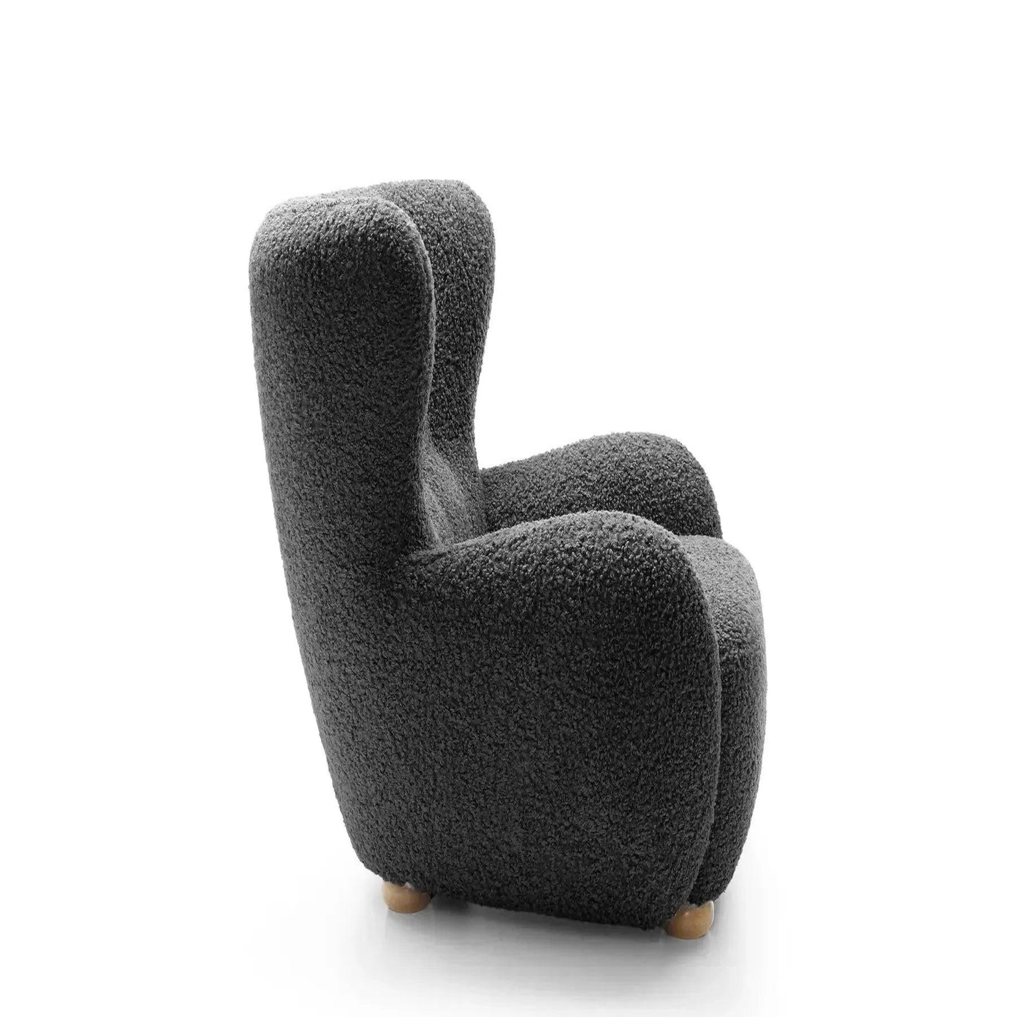 Voir la diapositive 3 : CASANOVA PARIS Lili - fauteuil tissu bouclette
