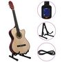 Voir la diapositive 3 : VIDAXL Jeu de guitare 12 pcs occidental avec égaliseur et 6 cordes
