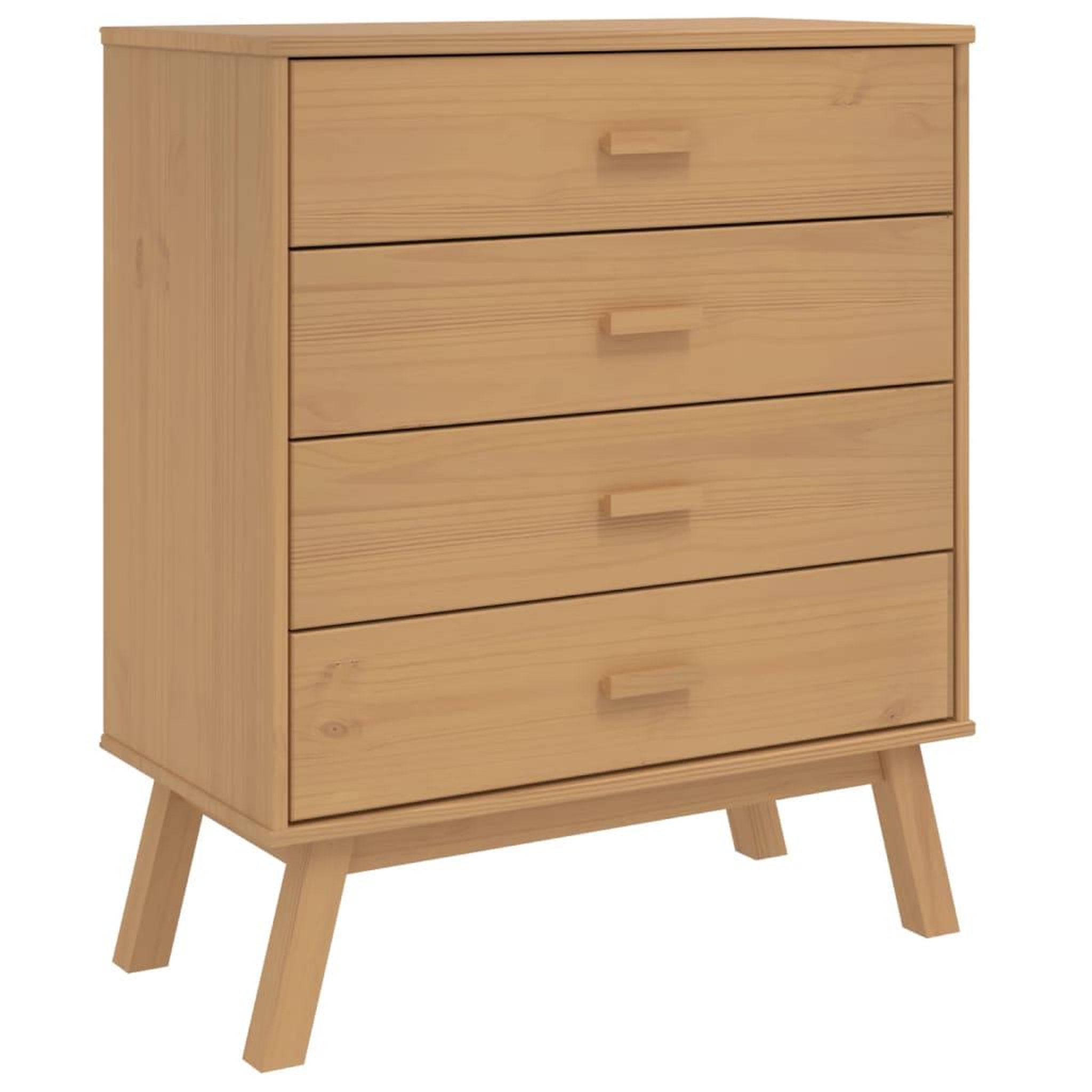 Voir la diapositive 2 : VIDAXL Armoire a tiroirs OLDEN marron bois de pin solide