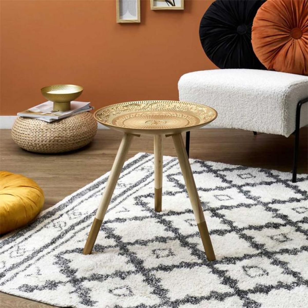 Paris Prix Table d'Appoint Design  Mirage  42cm Or