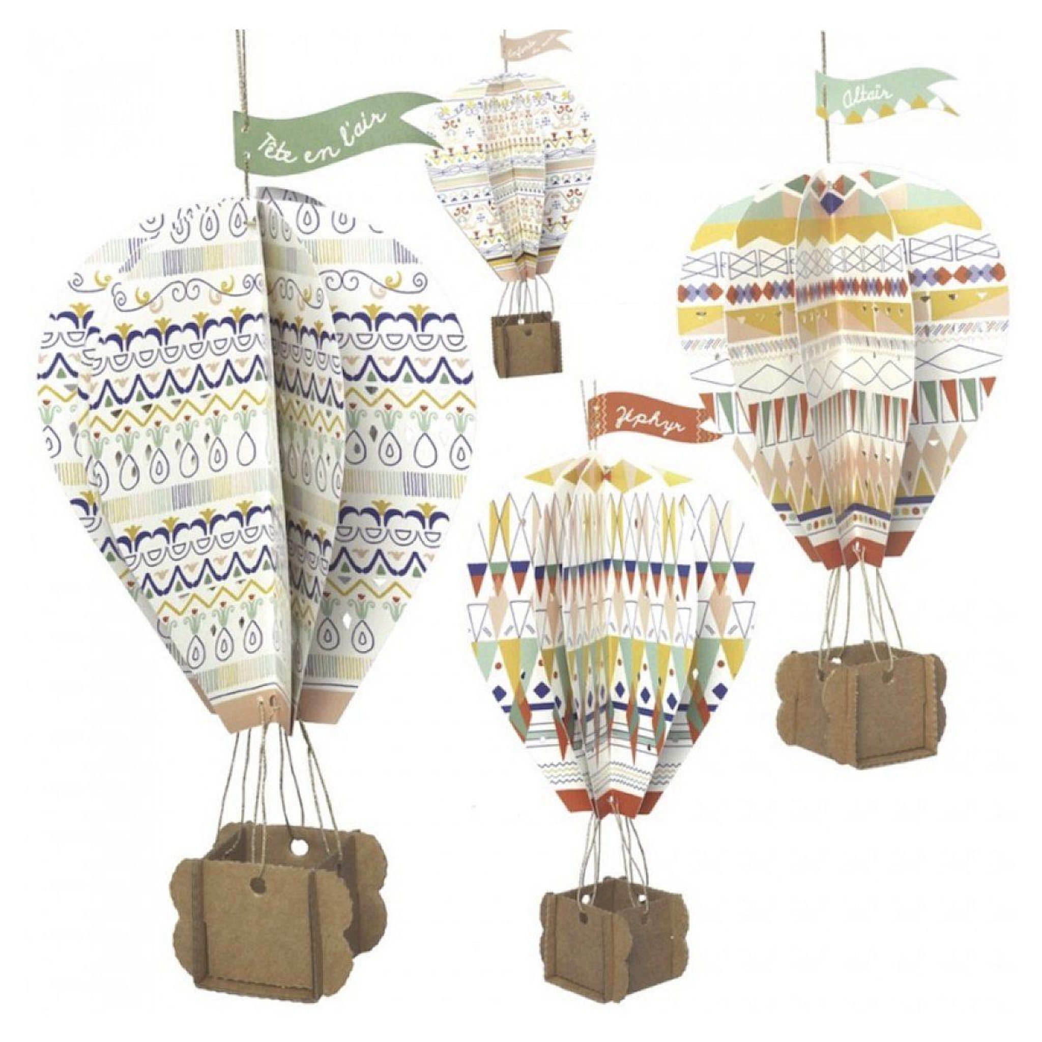 Voir la diapositive 3 : PIROUETTE CACAHOUETE Kit creatif montgolfieres