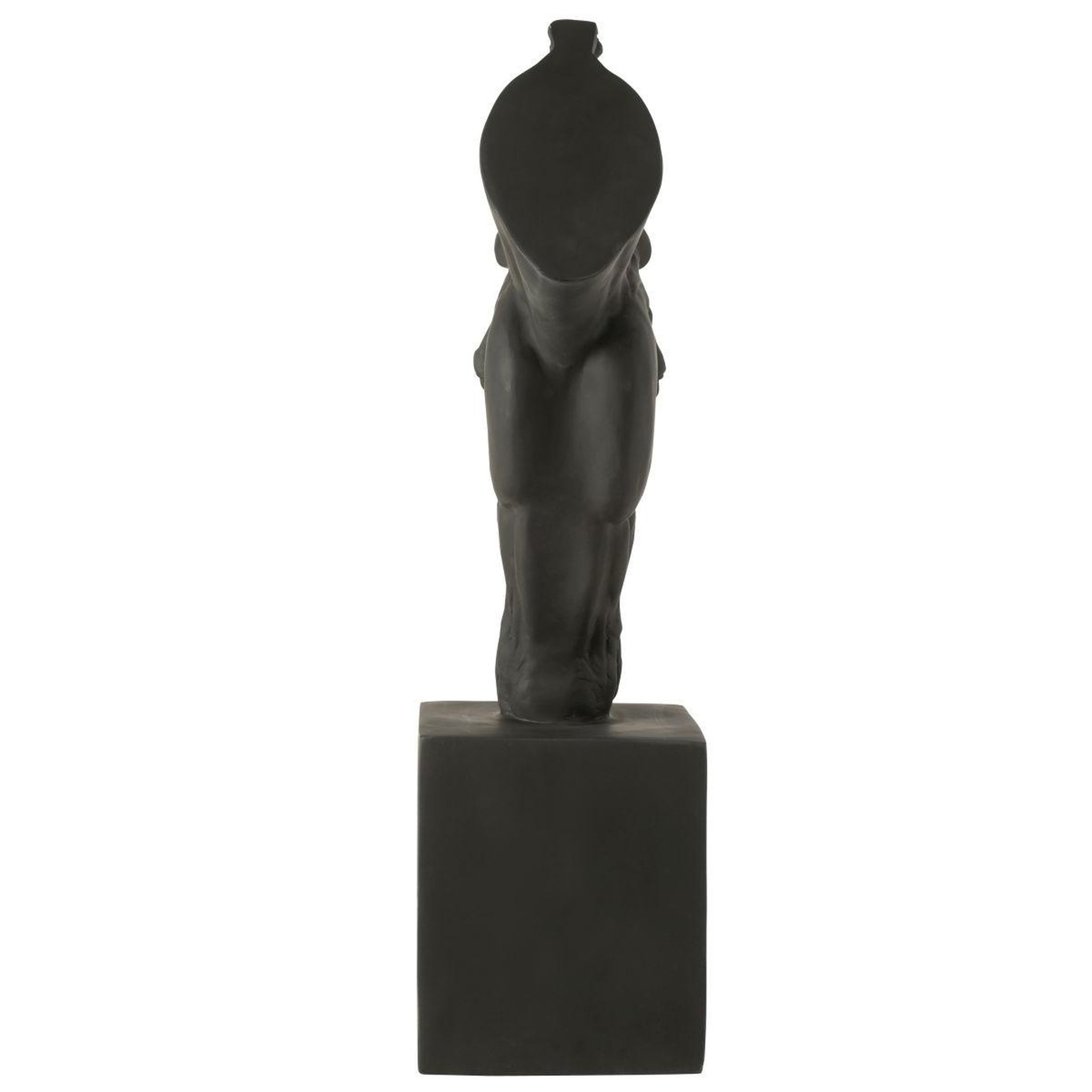 Voir la diapositive 4 : J-LINE Tête de Cheval sur Socle  Hollywood  95cm Noir