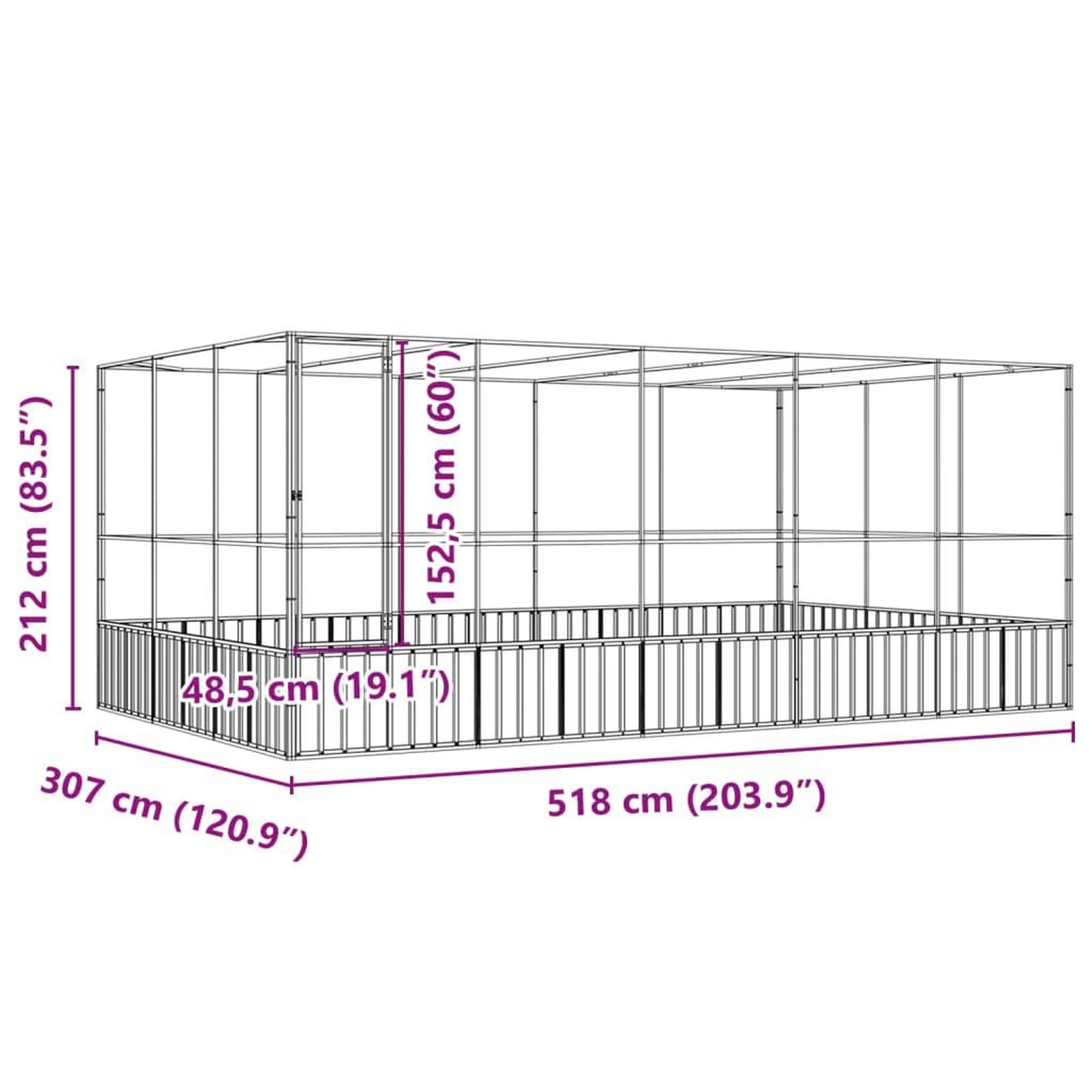 Voir la diapositive 6 : VIDAXL Voliere avec extension argente 518x307x212 cm acier