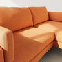 Voir la diapositive 4 : LISA DESIGN Carlos - canapé d'angle droit 4 places ultra moelleux en tissu texturé