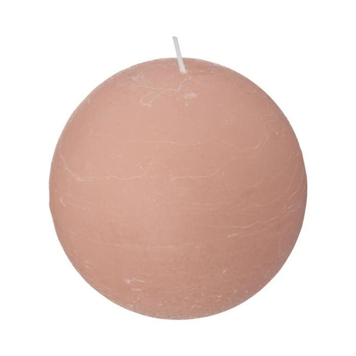 COMPTOIR DE LA BOUGIE Bougie Boule  Rustic  10cm Rose Clair