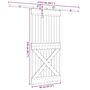 Voir la diapositive 6 : VIDAXL Porte coulissante et kit de quincaillerie 95x210 cm pin massif