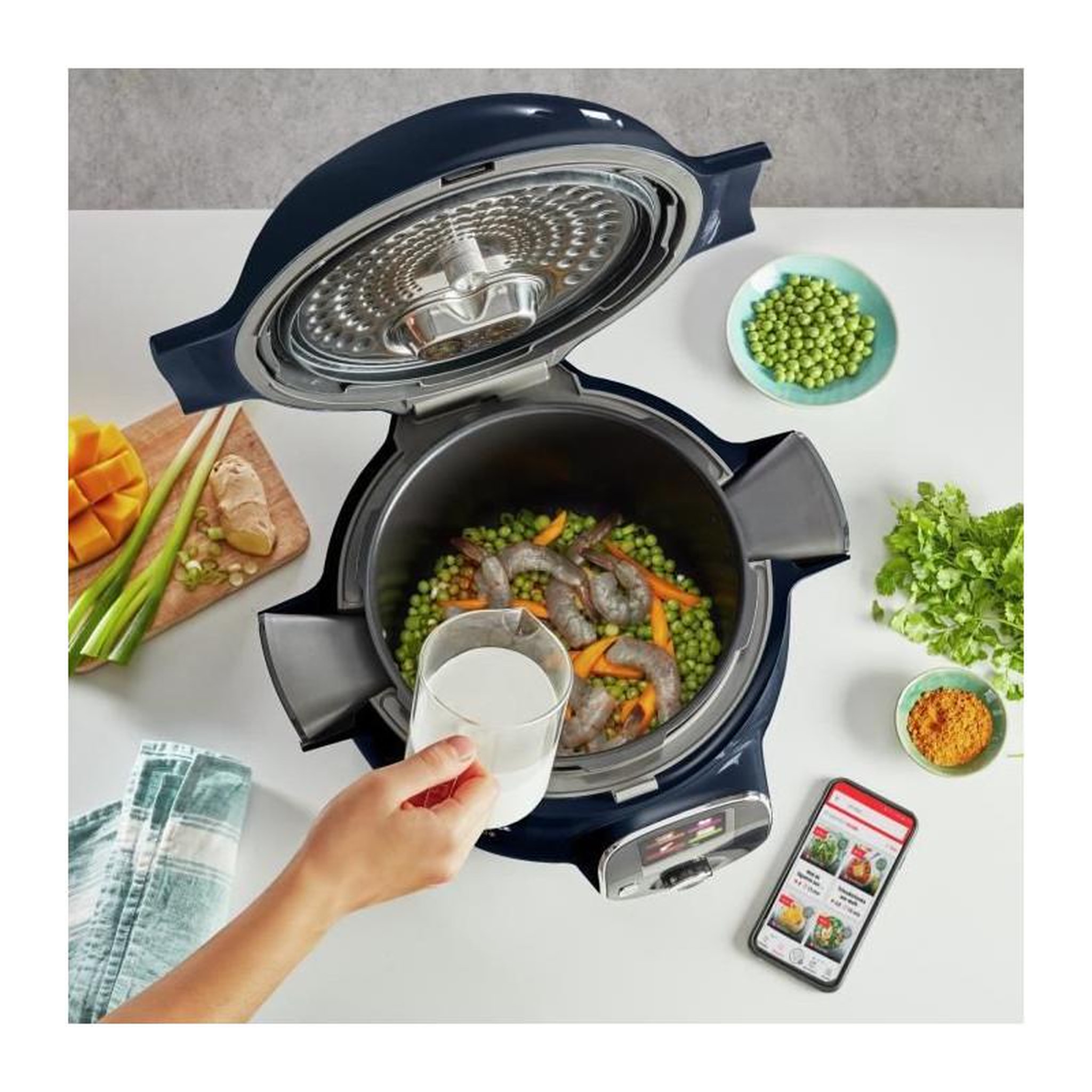 Voir la diapositive 2 : MOULINEX Moulinex Cookeo Multicuiseur intelligent 6L, Haute pression, 150 recettes intégrées, Intuitif, Application dédiée, Louche YY