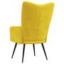 Voir la diapositive 5 : VIDAXL Chaise de relaxation Jaune moutarde Velours