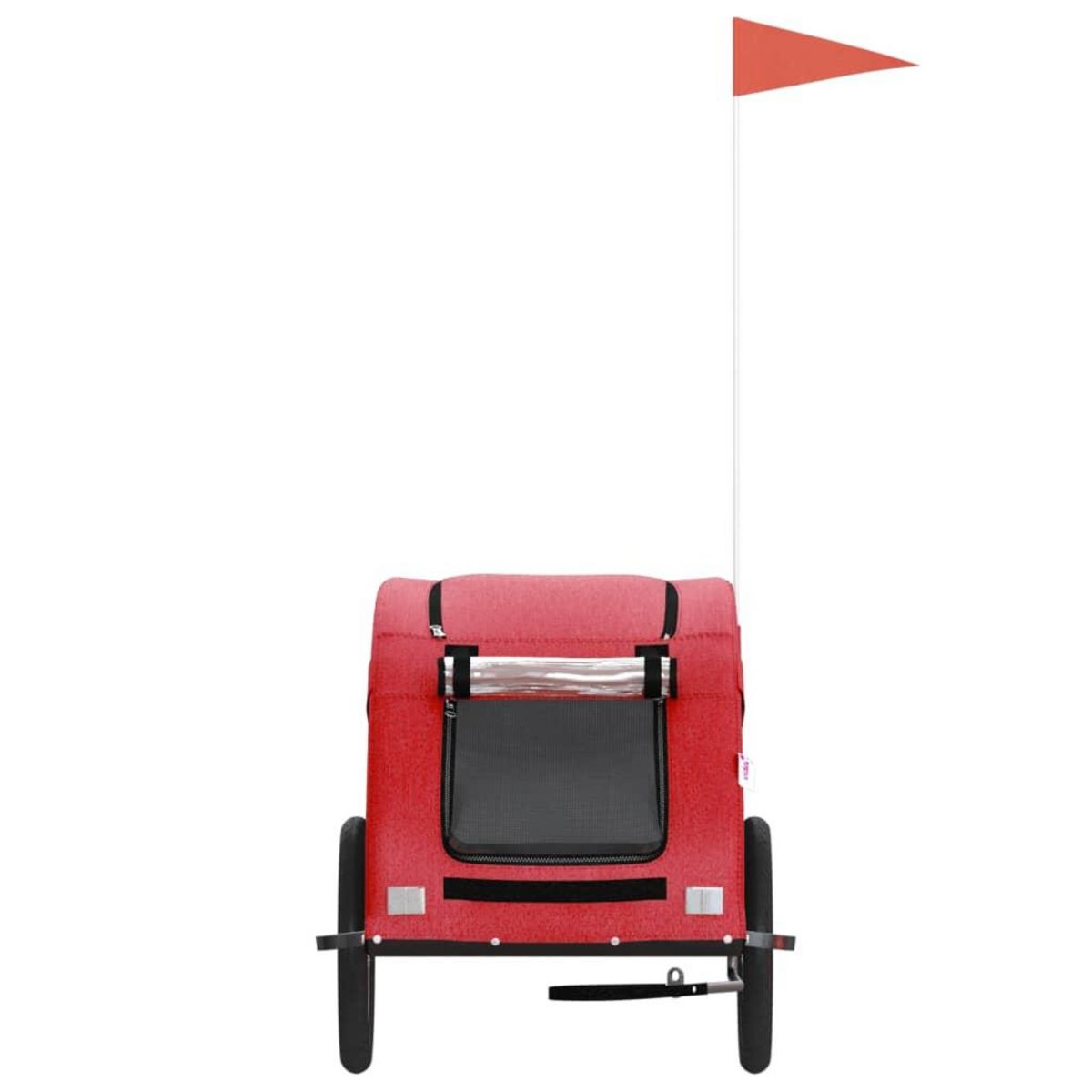 VIDAXL Remorque de velo pour animaux de compagnie rouge