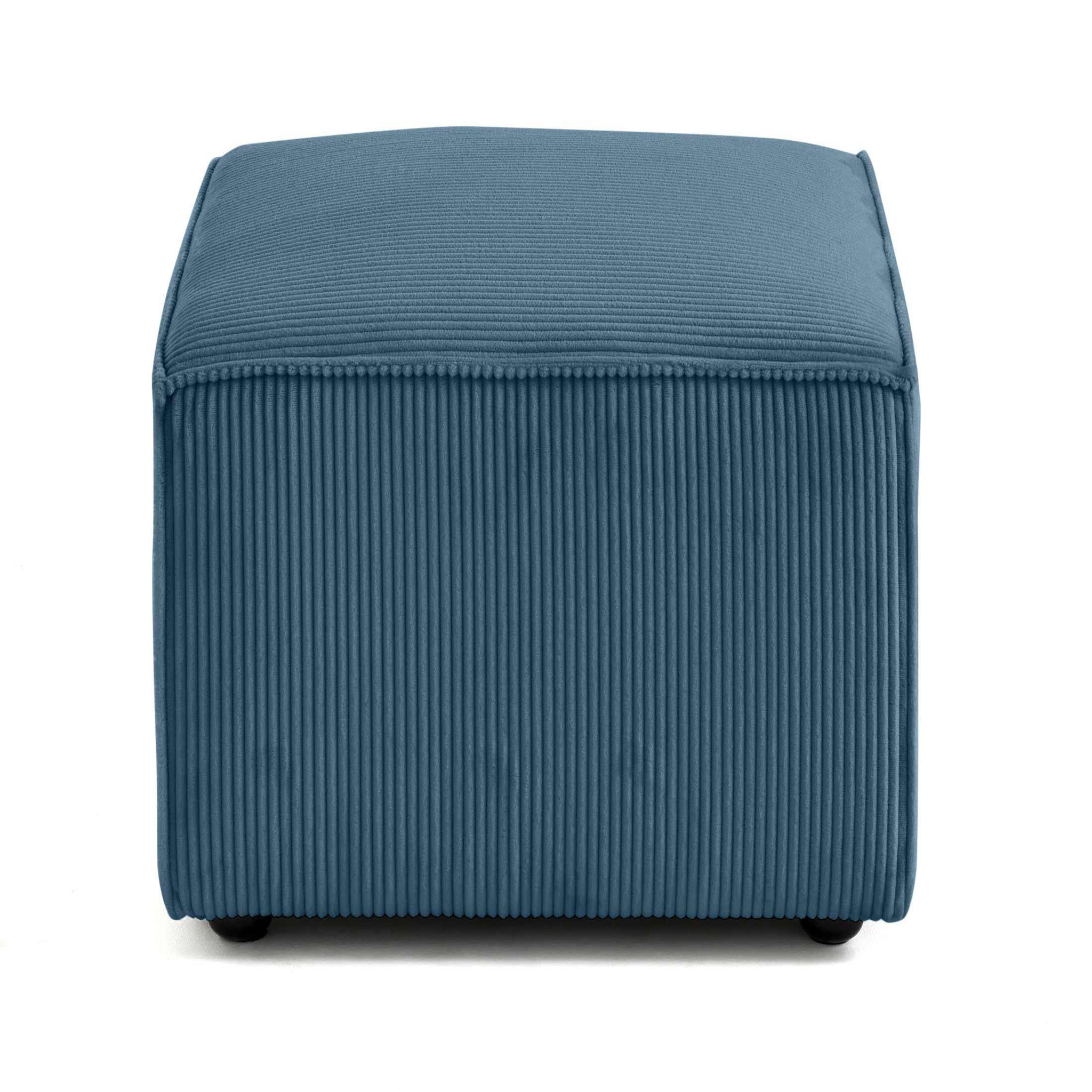 Voir la diapositive 4 : BEST MOBILIER Arty - pouf d'appoint - en velours côtelé