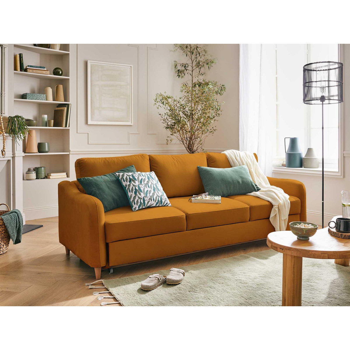 LISA DESIGN Will - canapé 3 places - convertible - en tissu