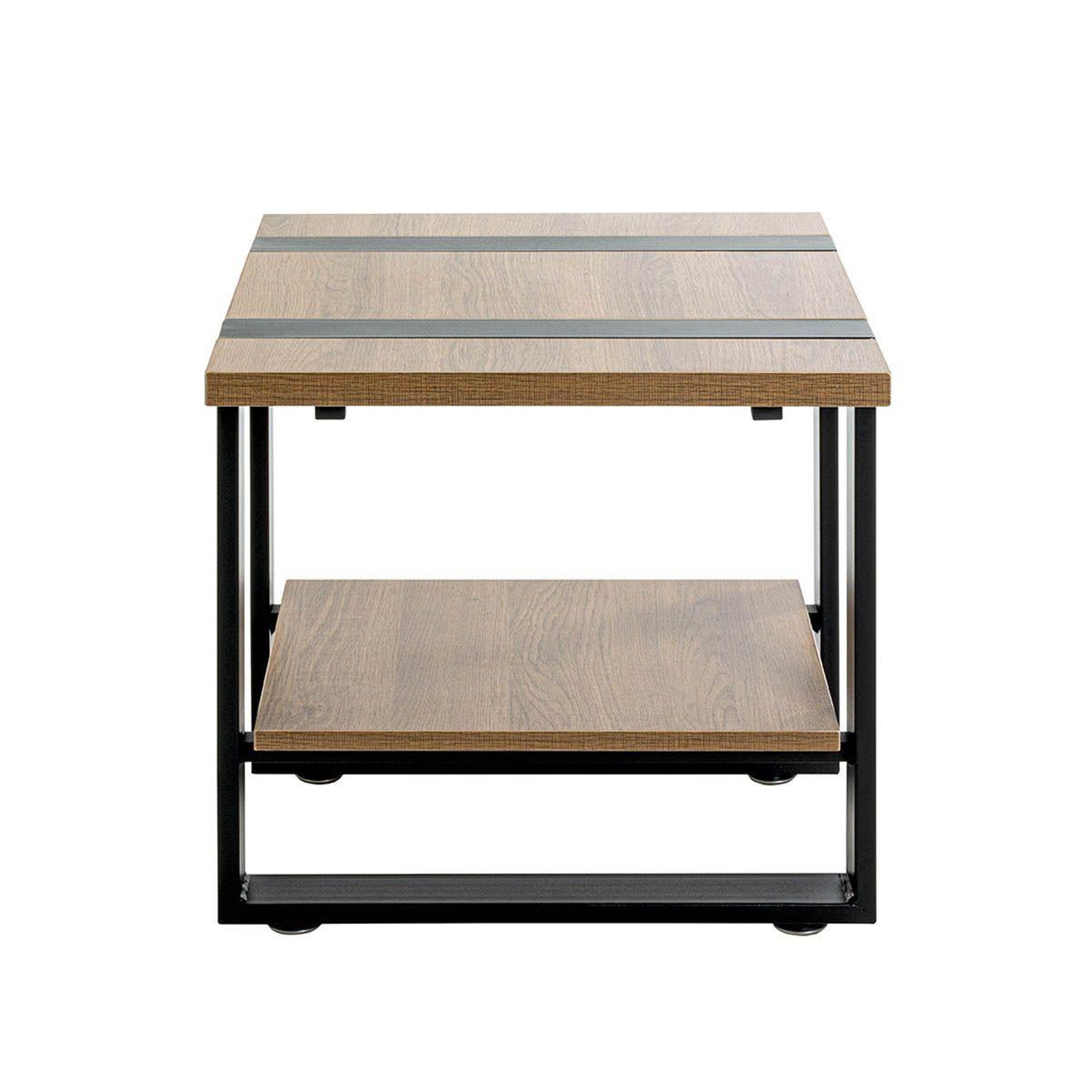 Voir la diapositive 3 : Paris Prix Table d'appoint  miranda  45cm chêne foncé & noir