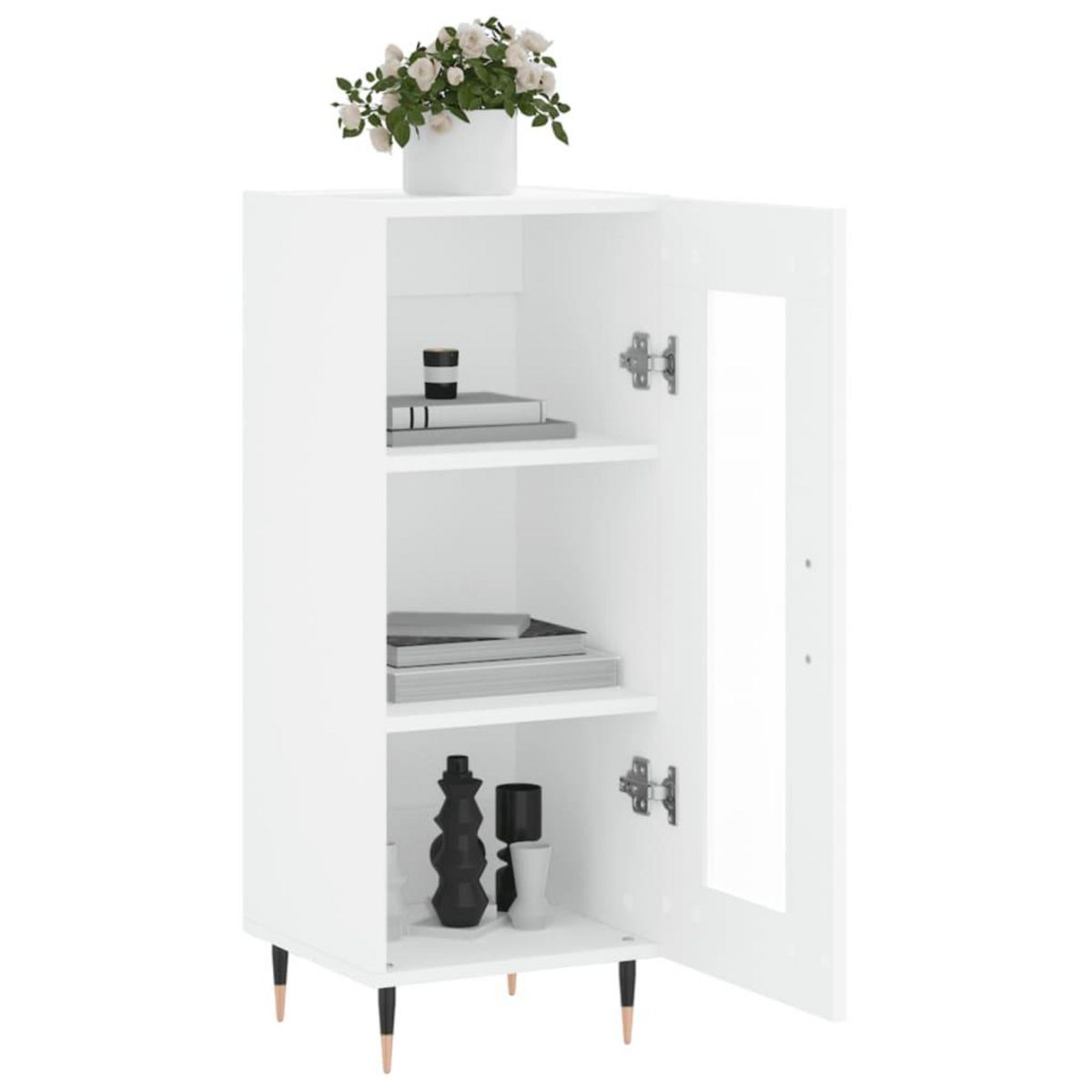 VIDAXL Buffet blanc 34,5x34x90 cm bois d'ingenierie