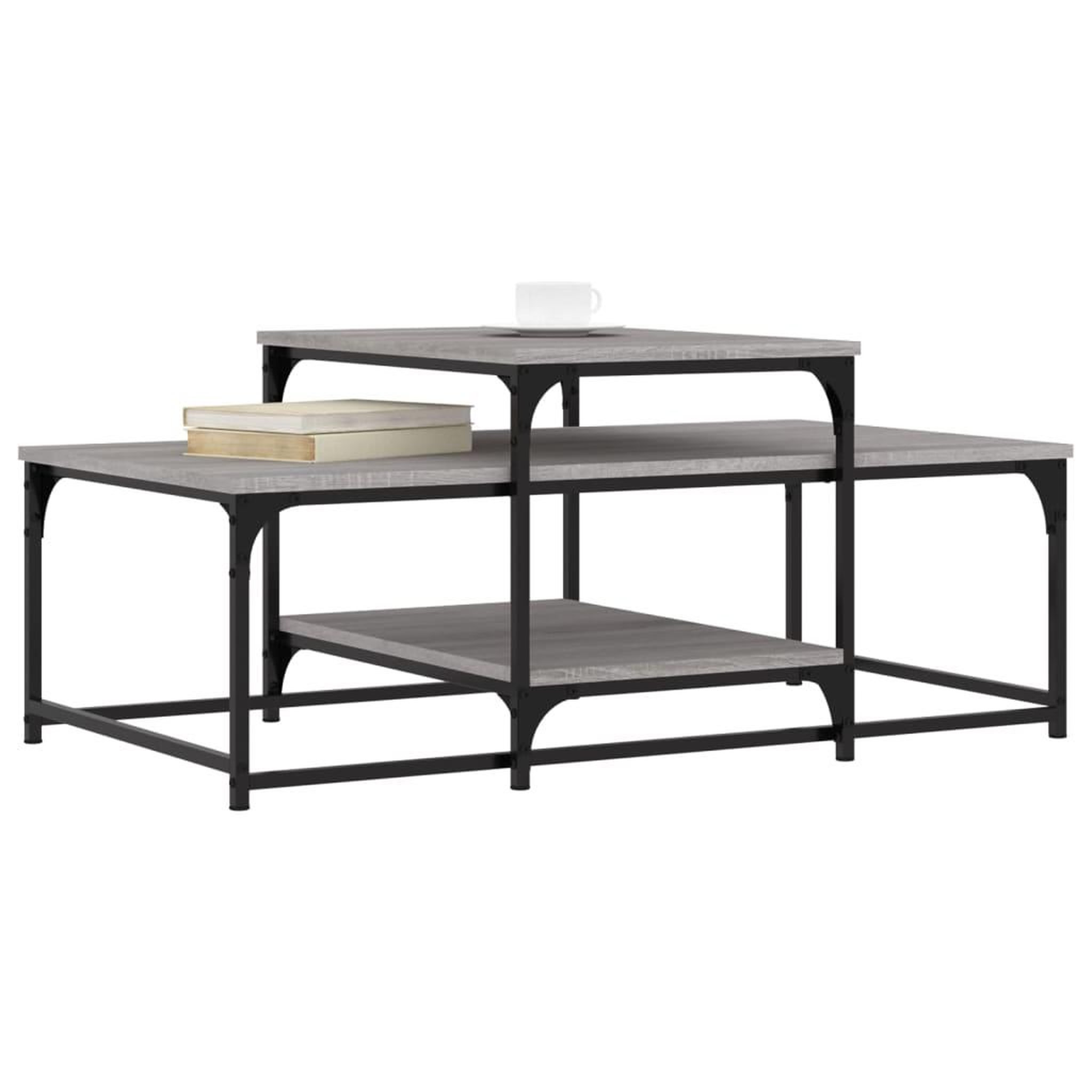 Voir la diapositive 3 : VIDAXL Table basse sonoma gris 102x60x45 cm bois d'ingenierie