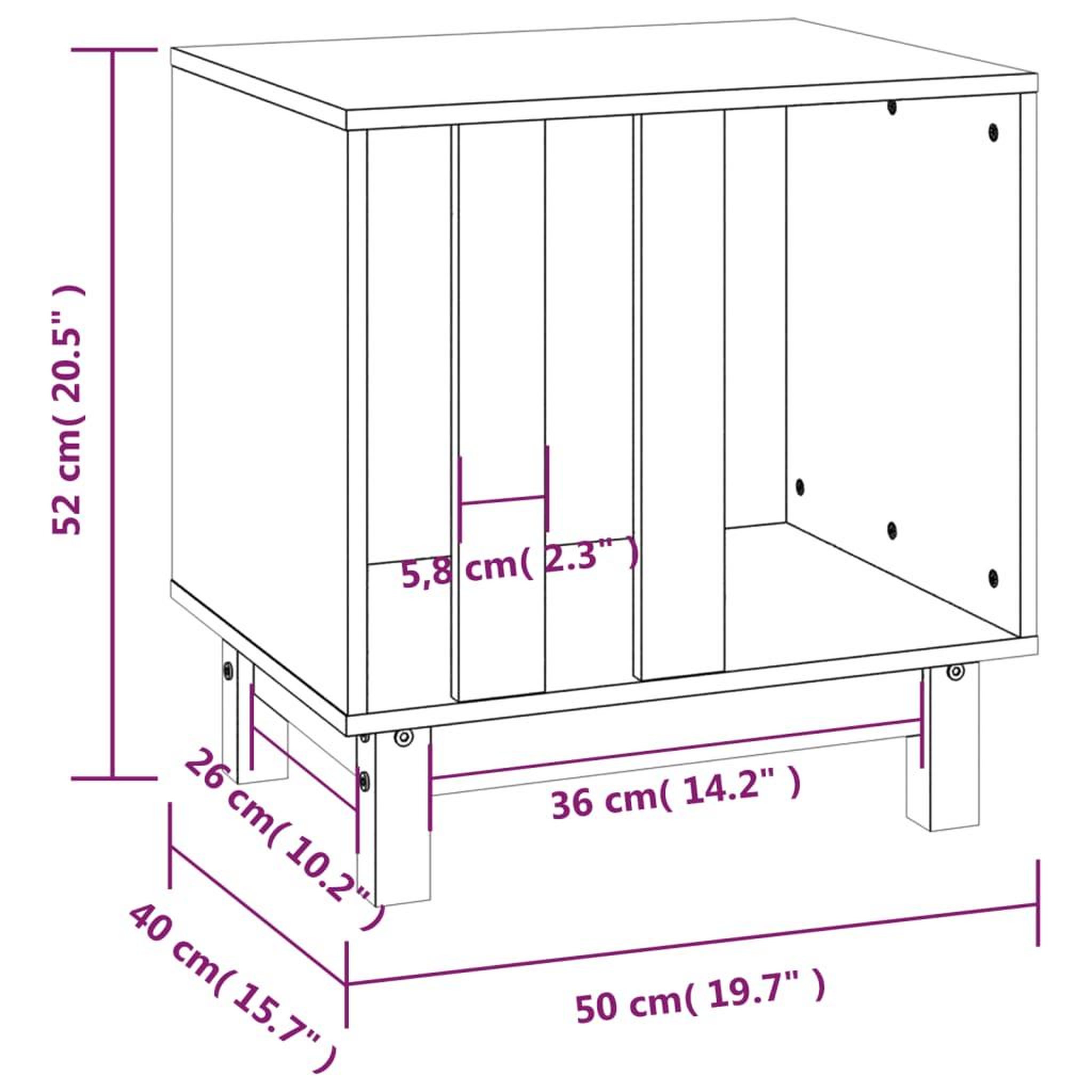 Voir la diapositive 6 : VIDAXL Niche pour chien 50x40x52 cm Bois de pin massif