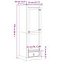 Voir la diapositive 6 : VIDAXL Garde-robe  55x50x170 cm bois de pin massif