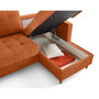 Voir la diapositive 3 : LISA DESIGN Anna - canapé d'angle droit 4 places convertible avec coffre en velours texturé