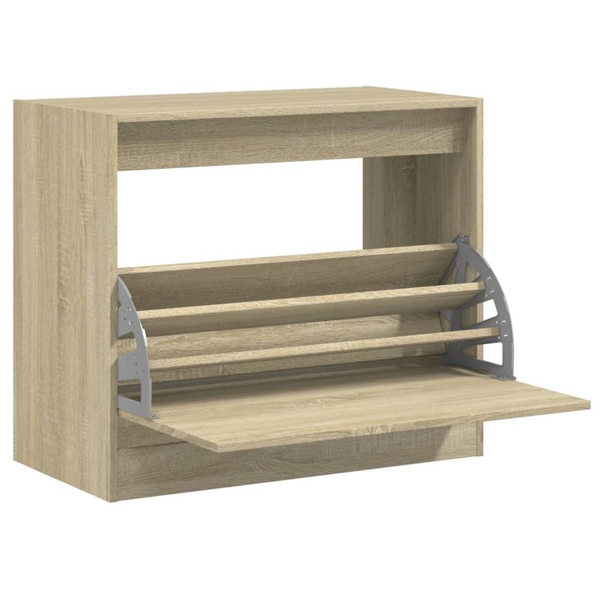 Voir la diapositive 2 : VIDAXL Armoire a chaussures chene sonoma 80x42x69 cm bois d'ingenierie