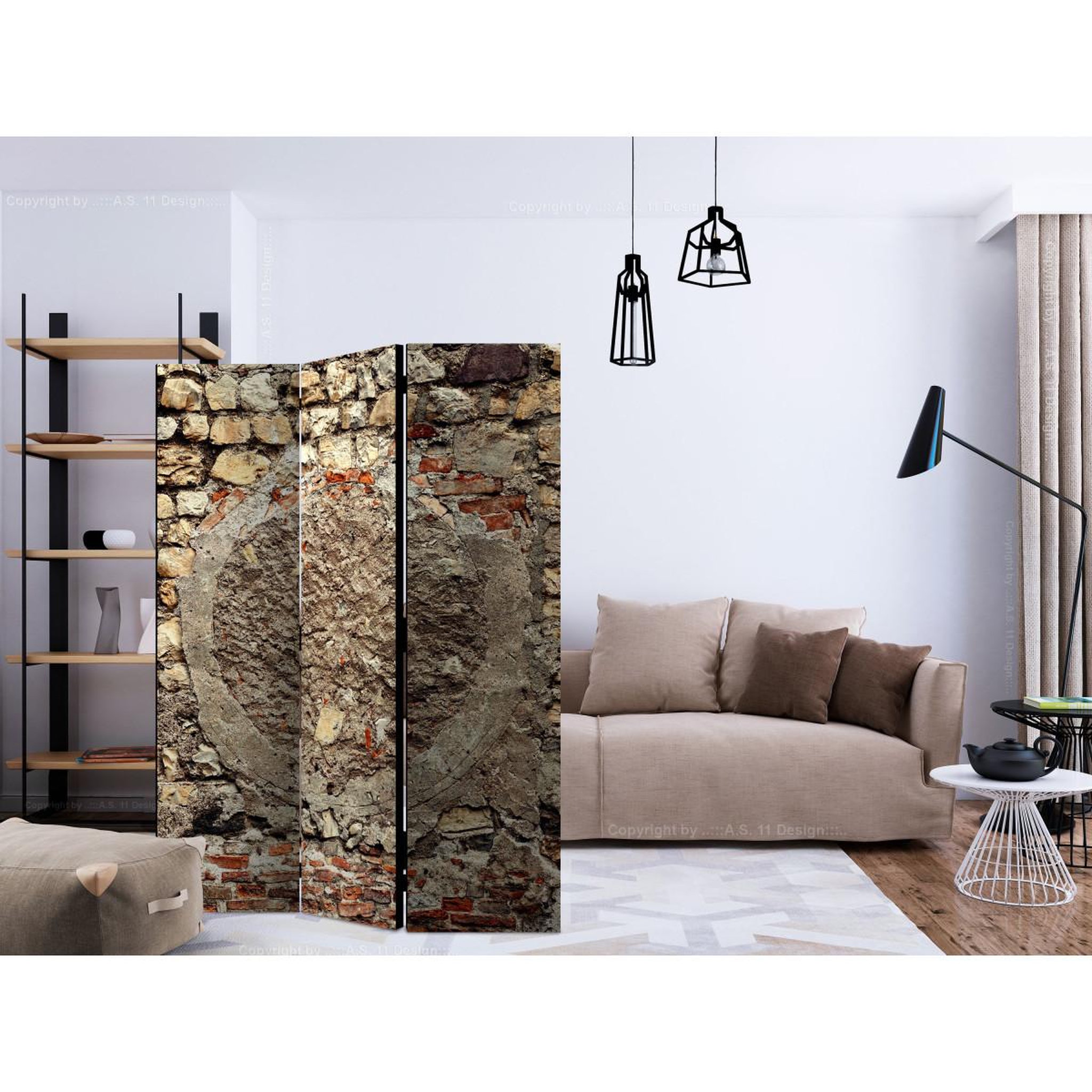 Voir la diapositive 2 : Paris Prix Paravent 3 volets  stony battle  135x172cm