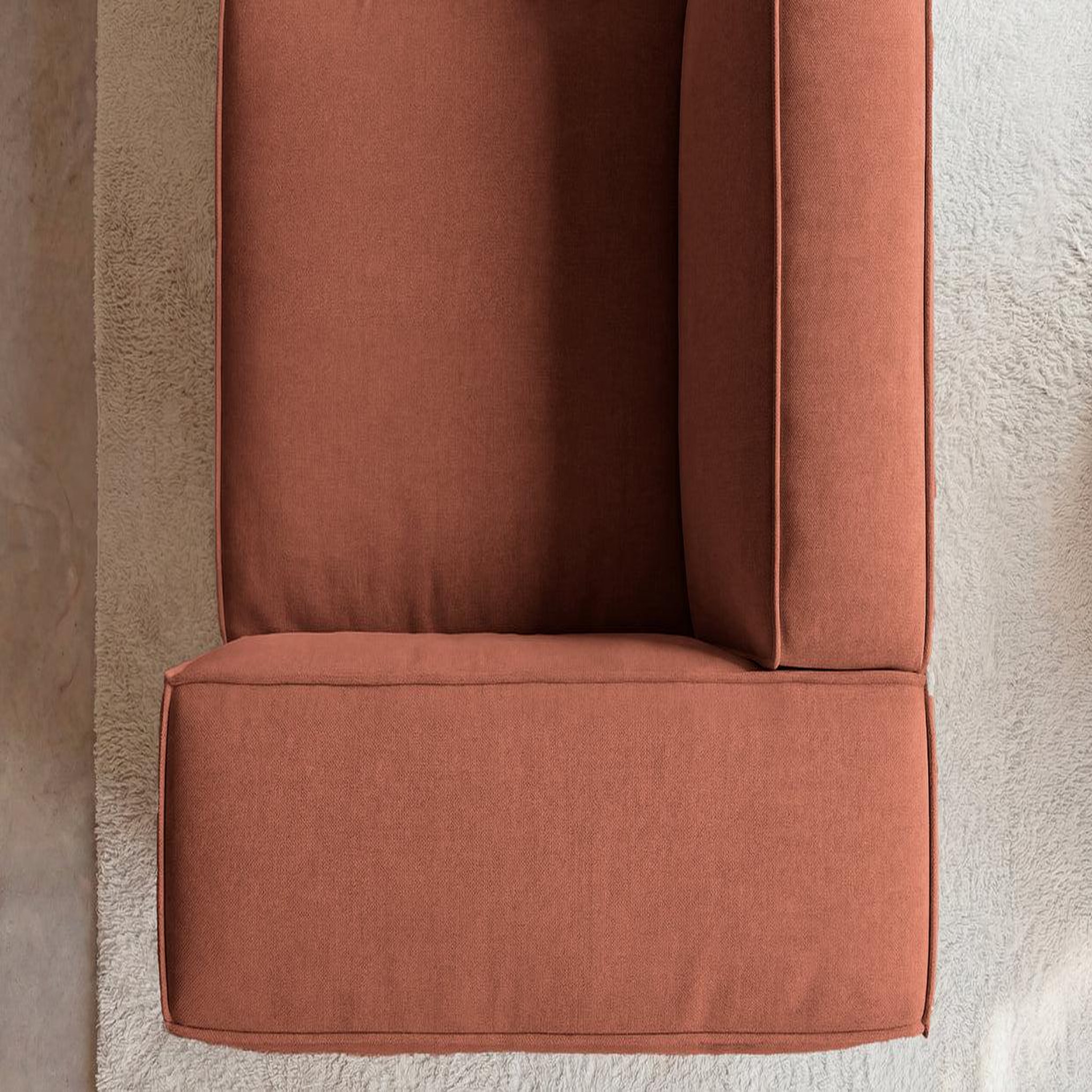 Voir la diapositive 6 : CASANOVA PARIS Mini basil - canapé droit tissu lisse 2 places