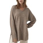 Vero Moda Pull  Femme Vero Moda Doffy 10290710. Coloris disponibles : Marron