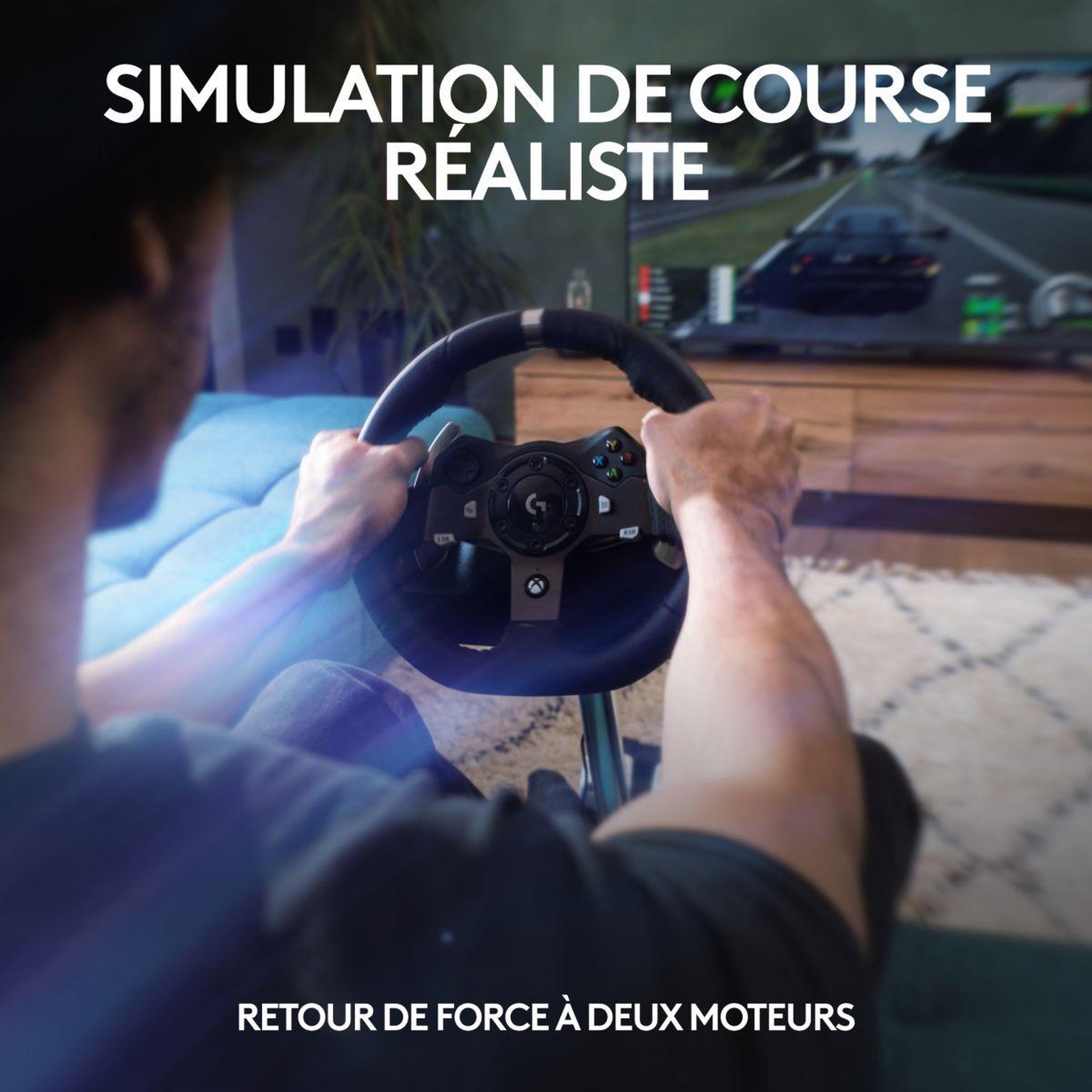 Voir la diapositive 2 : Logitech Volant + Pédalier Volant G920 + Casque G335 Noir