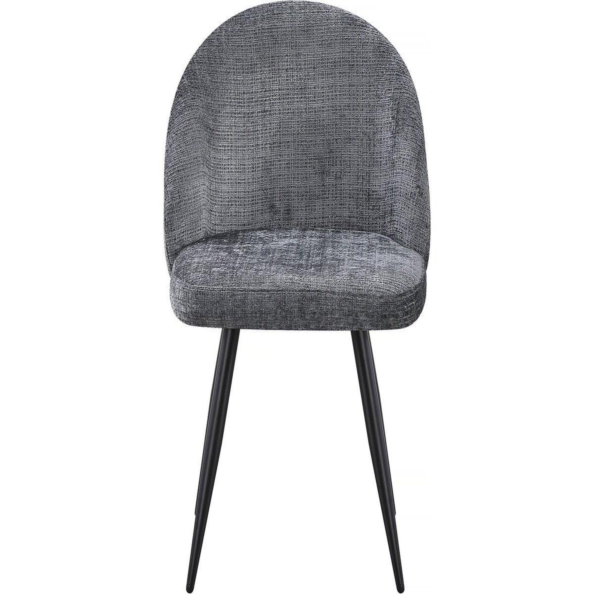 Voir la diapositive 4 : Habitat et Jardin Lot de 2 chaises en tissu  samuel  - 53 x 51 x 82 cm - gris