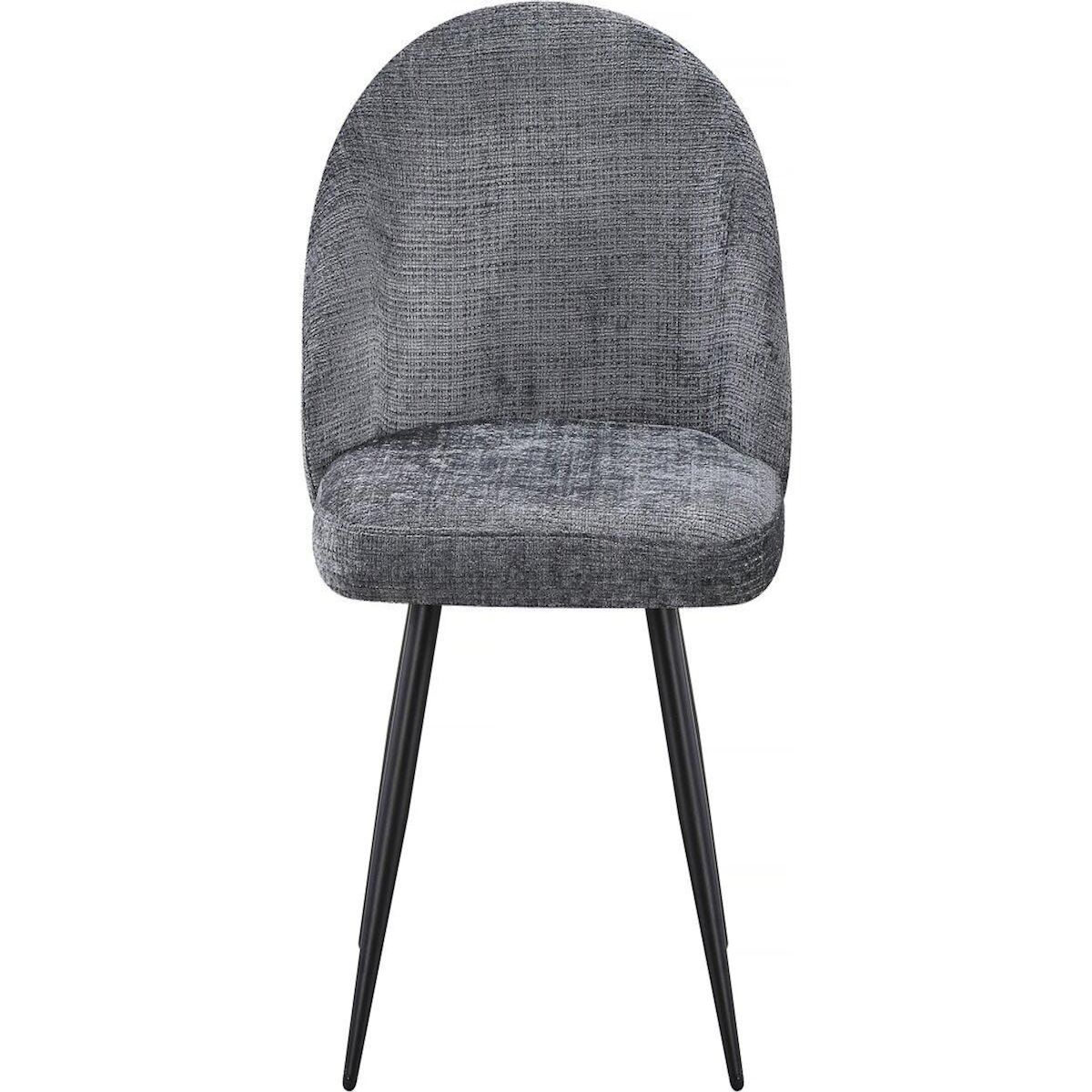 Habitat et Jardin Lot de 2 chaises en tissu  Samuel  - 53 x 51 x 82 cm - Gris