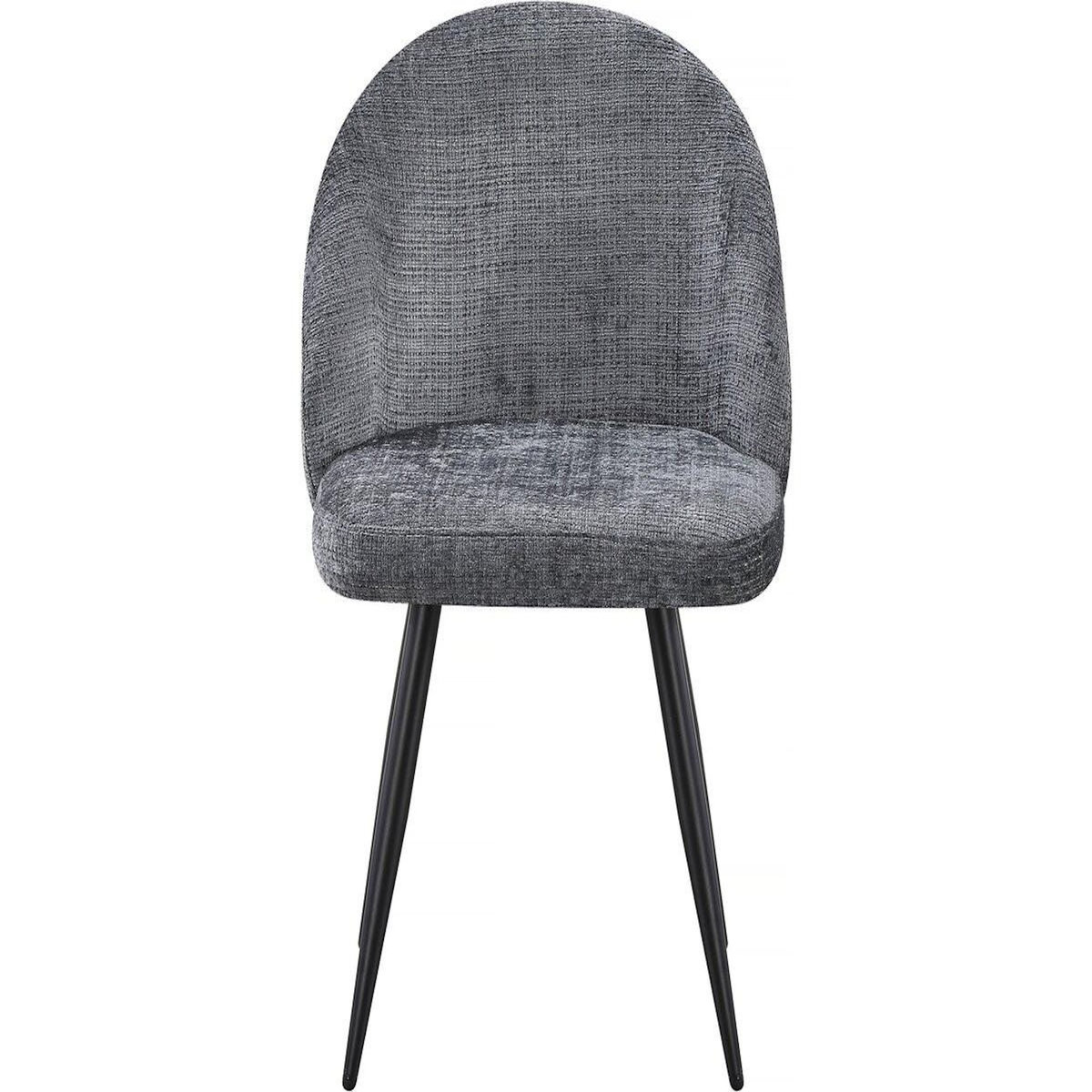 Habitat et Jardin Lot de 2 chaises en tissu  Samuel  - 53 x 51 x 82 cm - Gris